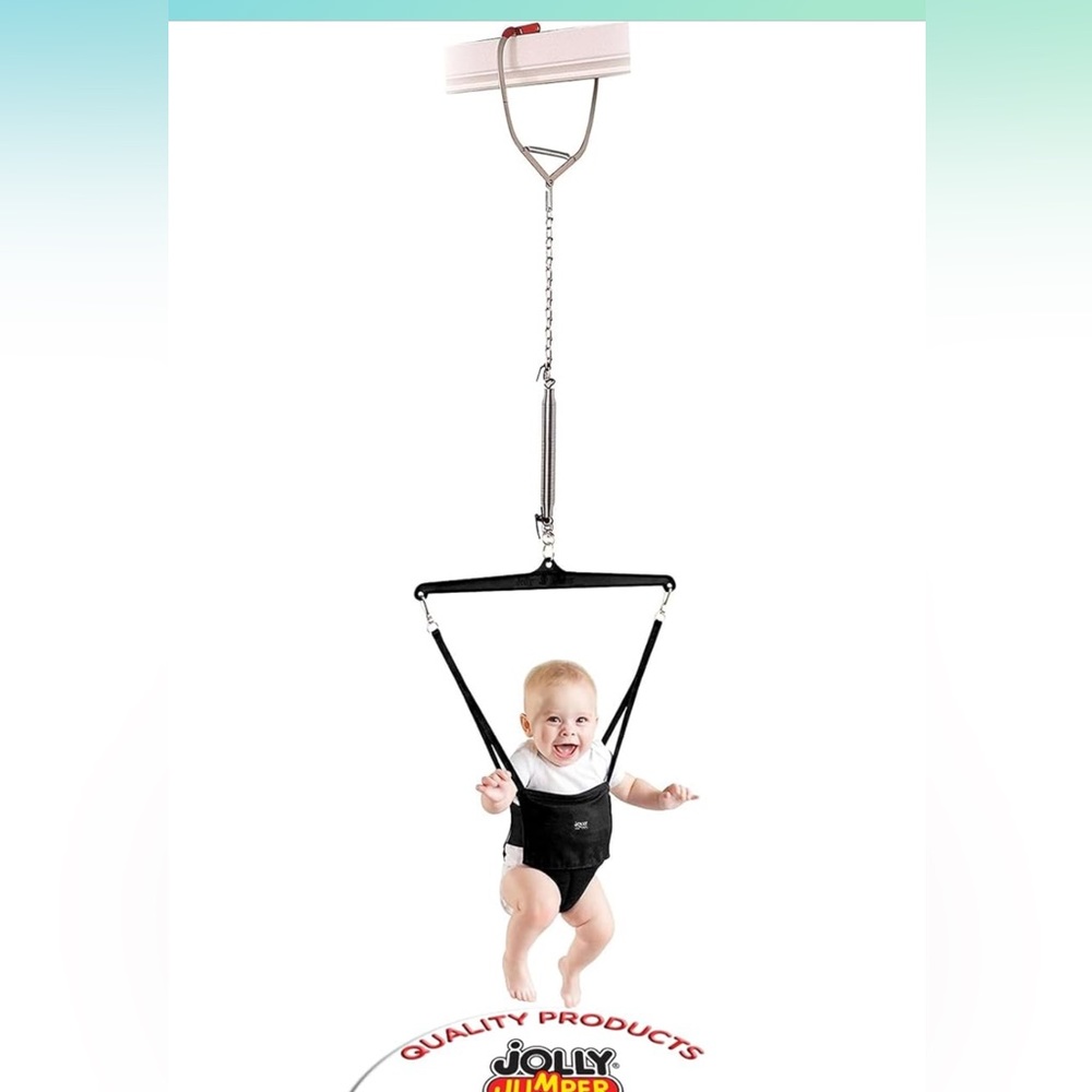 Jolly Jumper Doorway Swing Black